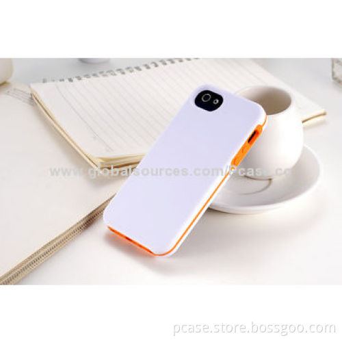 PC + Silicone, Two Pieces Hybrid Case for iPhone 5, Various Colors for Options